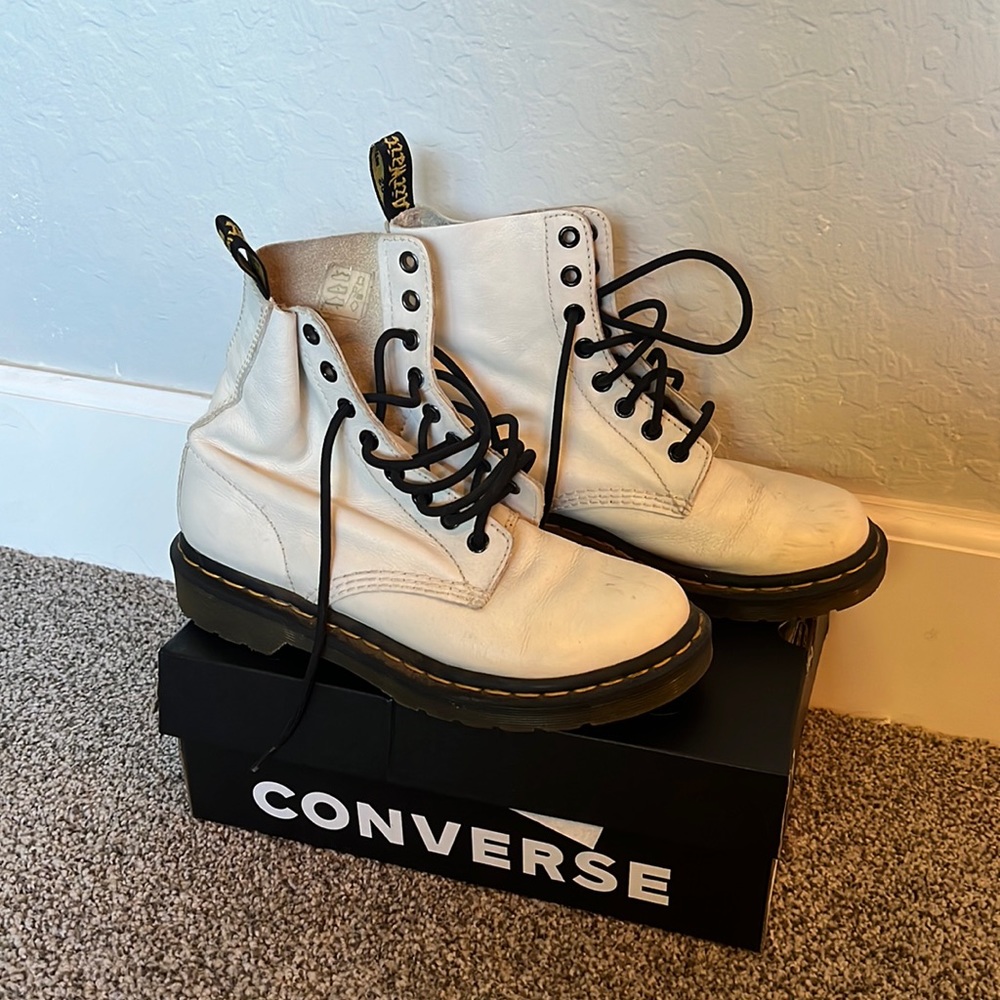 White Doc Martins